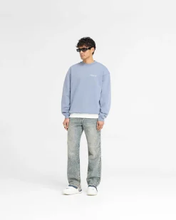 Represent Owners Club Script Sweater - Dusty Blue><noscript><img width=