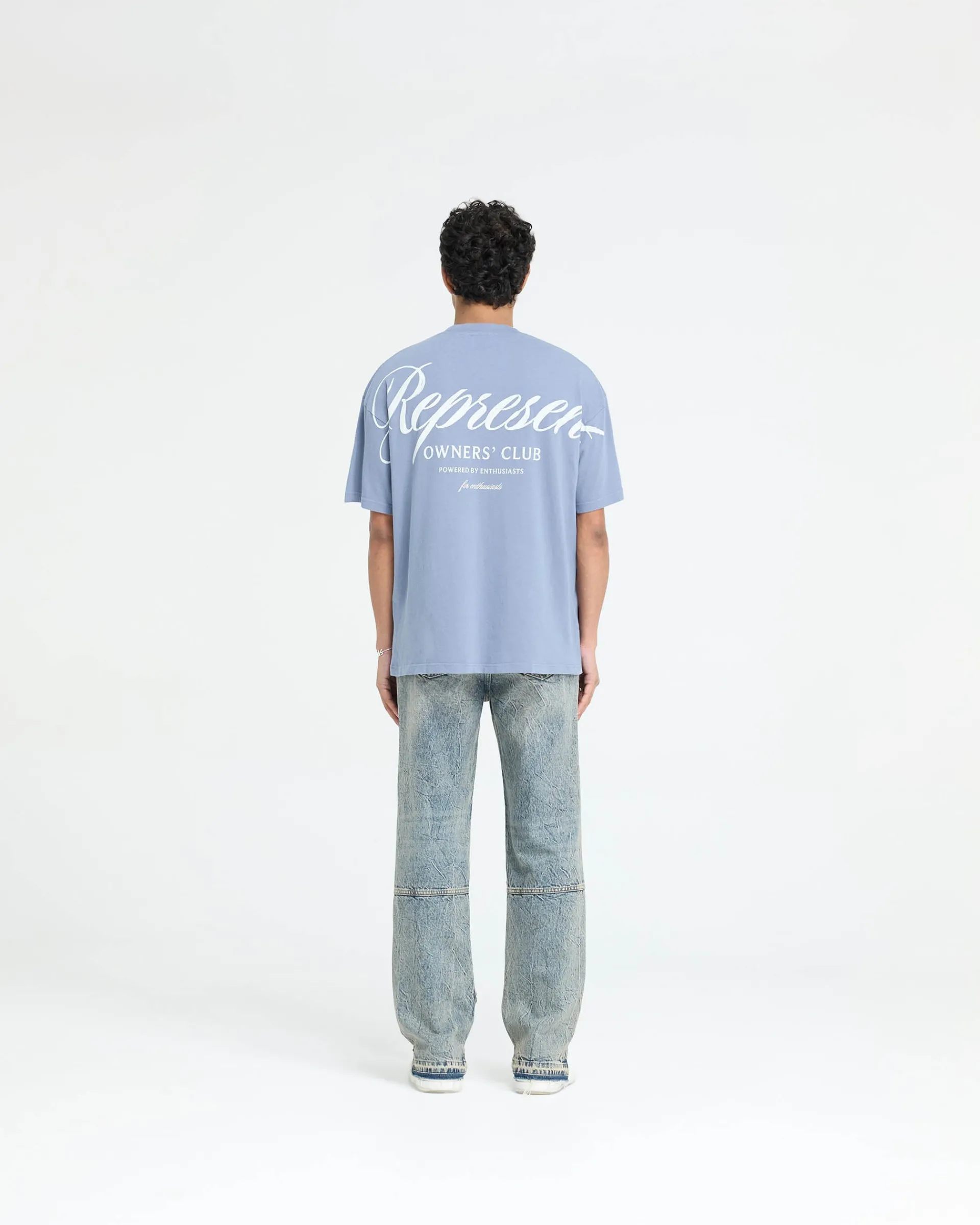 Represent Owners Club Script T-Shirt - Dusty Blue> T-Shirts