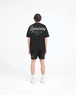 Represent Owners Club Script Mesh Shorts -><noscript><img width=