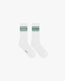 Represent Owners Club Socks - Flat White Racing Green> Socks