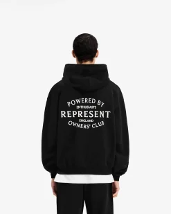 Represent Owners Club Stamp Zip Up Hoodie - Jet Black><noscript><img width=