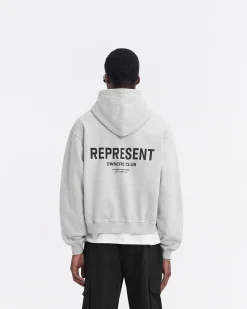 Represent Owners Club Zip Hoodie - Ash Grey><noscript><img width=