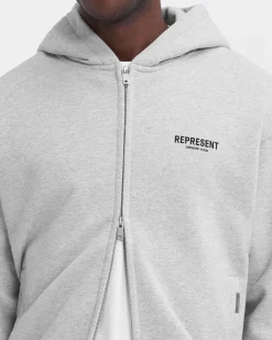 Represent Owners Club Zip Hoodie - Ash Grey><noscript><img width=
