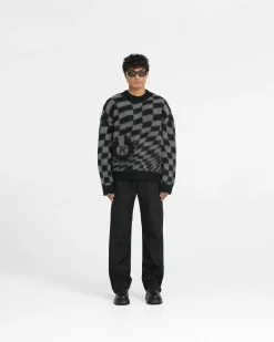 Represent X Belstaff Checkerboard Knit Sweater -><noscript><img width=