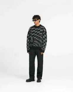 Represent X Belstaff Checkerboard Knit Sweater -><noscript><img width=