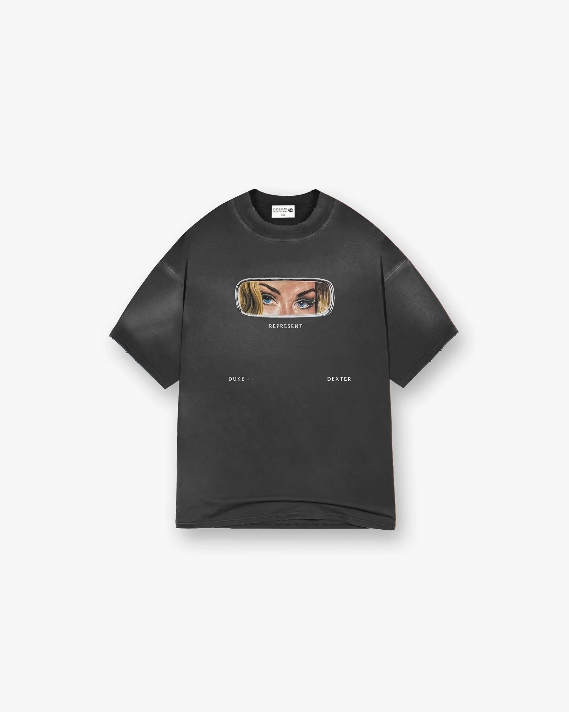Represent X Duke + Dexter Rearview Mirror T-Shirt - Stained Black> T-Shirts