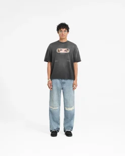 Represent X Duke + Dexter Rearview Mirror T-Shirt - Stained Black><noscript><img width=
