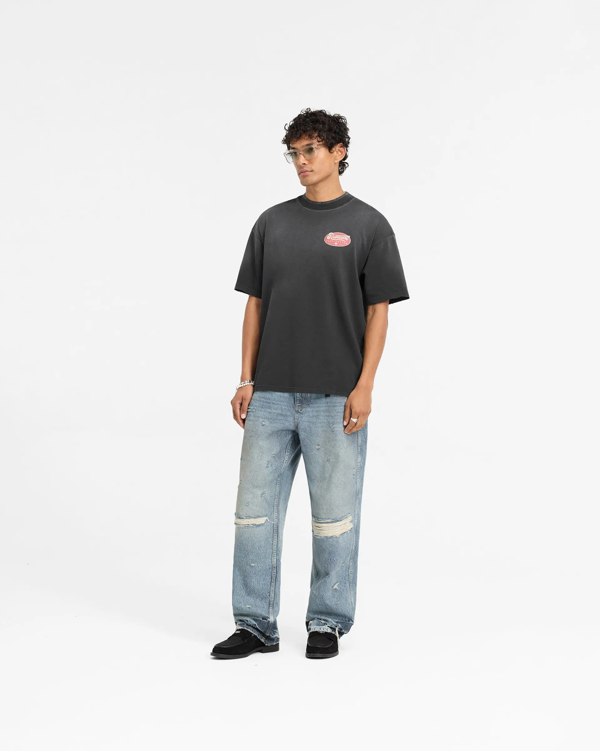 Represent X Duke + Dexter British Luxury T-Shirt - Stained Black> T-Shirts