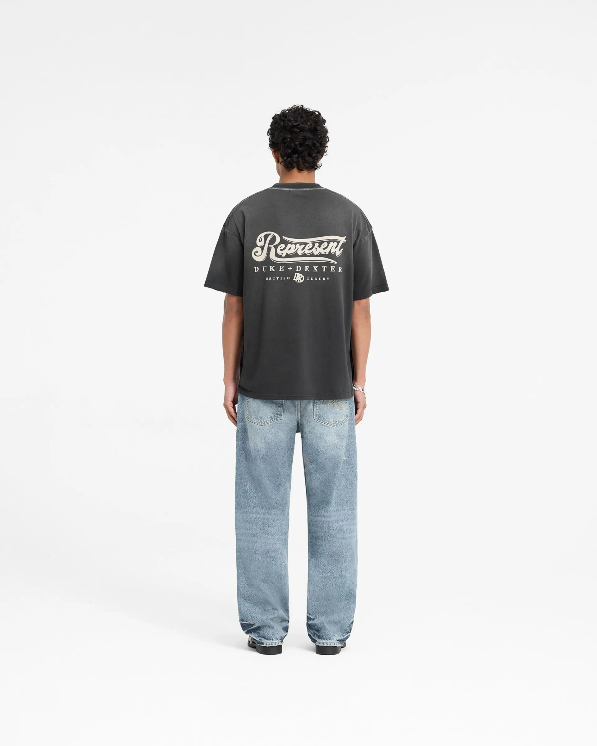 Represent X Duke + Dexter British Luxury T-Shirt - Stained Black> T-Shirts