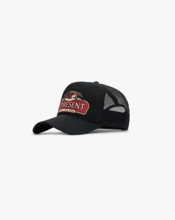Represent X End Eagle Trucker Cap - Jet Black> Caps