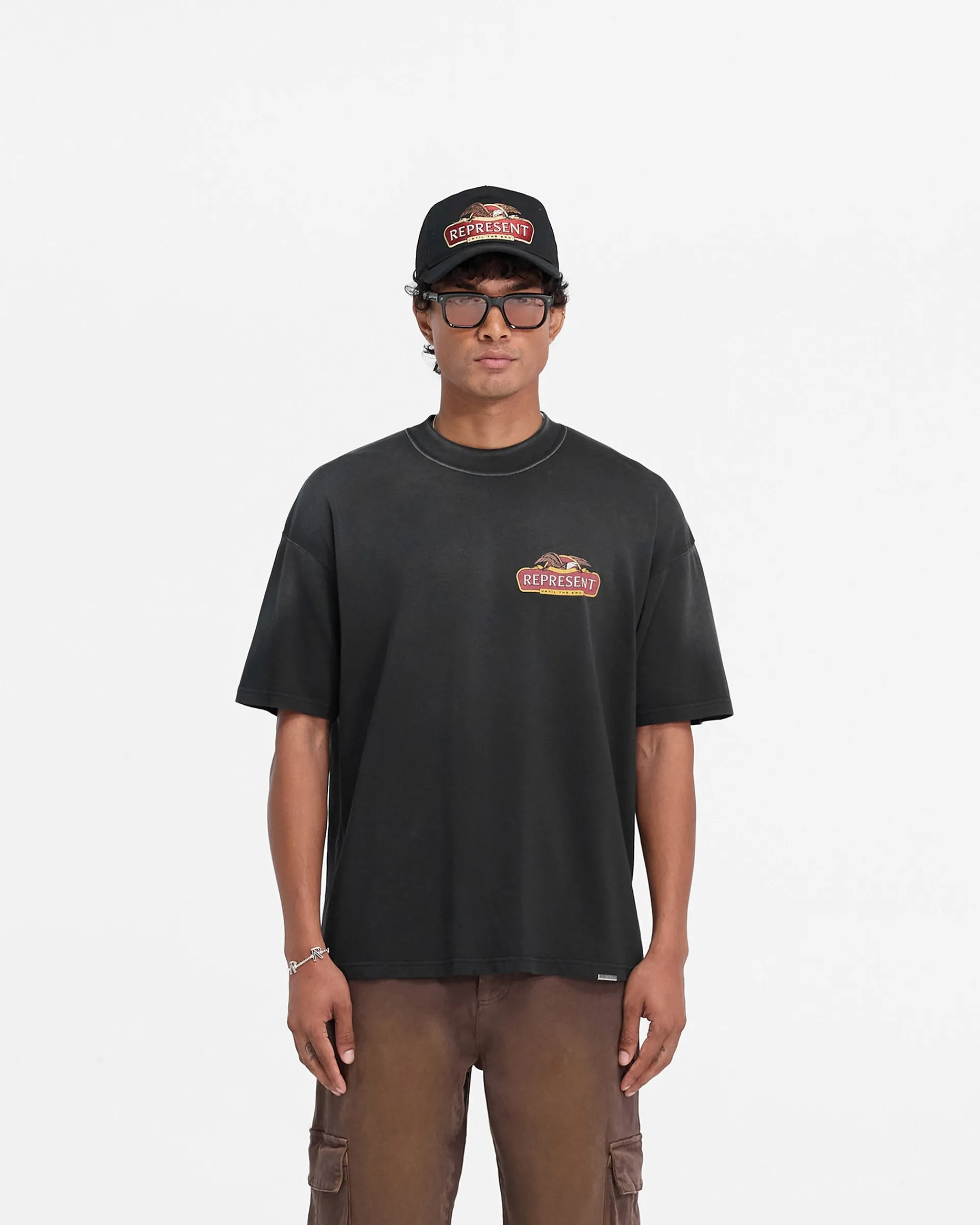 Represent X End Eagles T-Shirt - Stained Black> T-Shirts