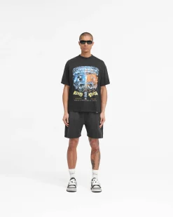 Represent X Feature Sweat Shorts - Stained Black><noscript><img width=
