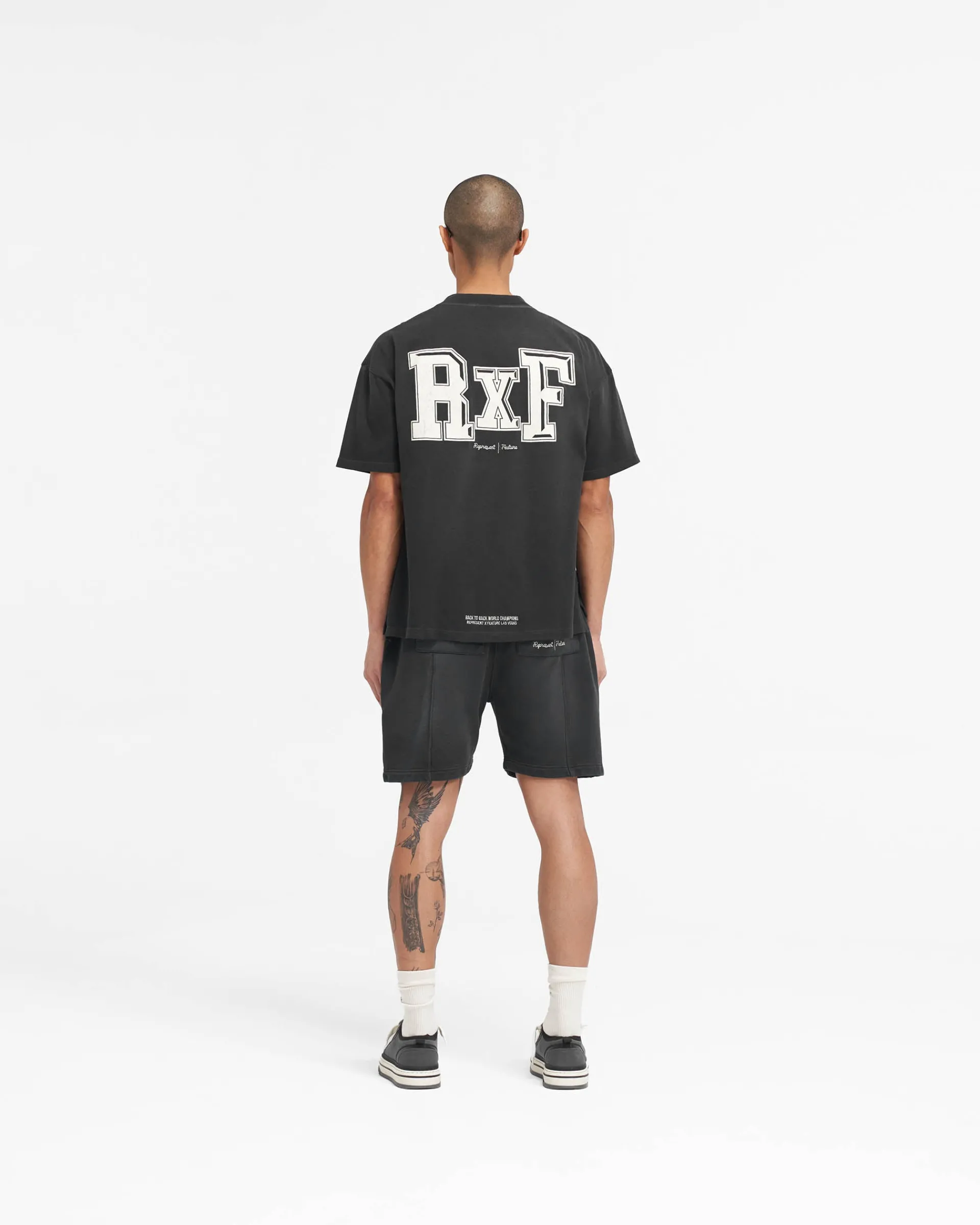 Represent X Feature Sweat Shorts - Stained Black> Shorts