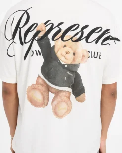 Represent X Harrods Bear Owners Club T-Shirt - Flat White><noscript><img width=