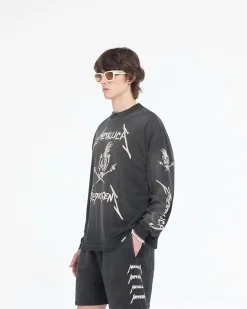 Represent X Metallica Garage Inc Long Sleeve T-Shirt - Stained Black><noscript><img width=