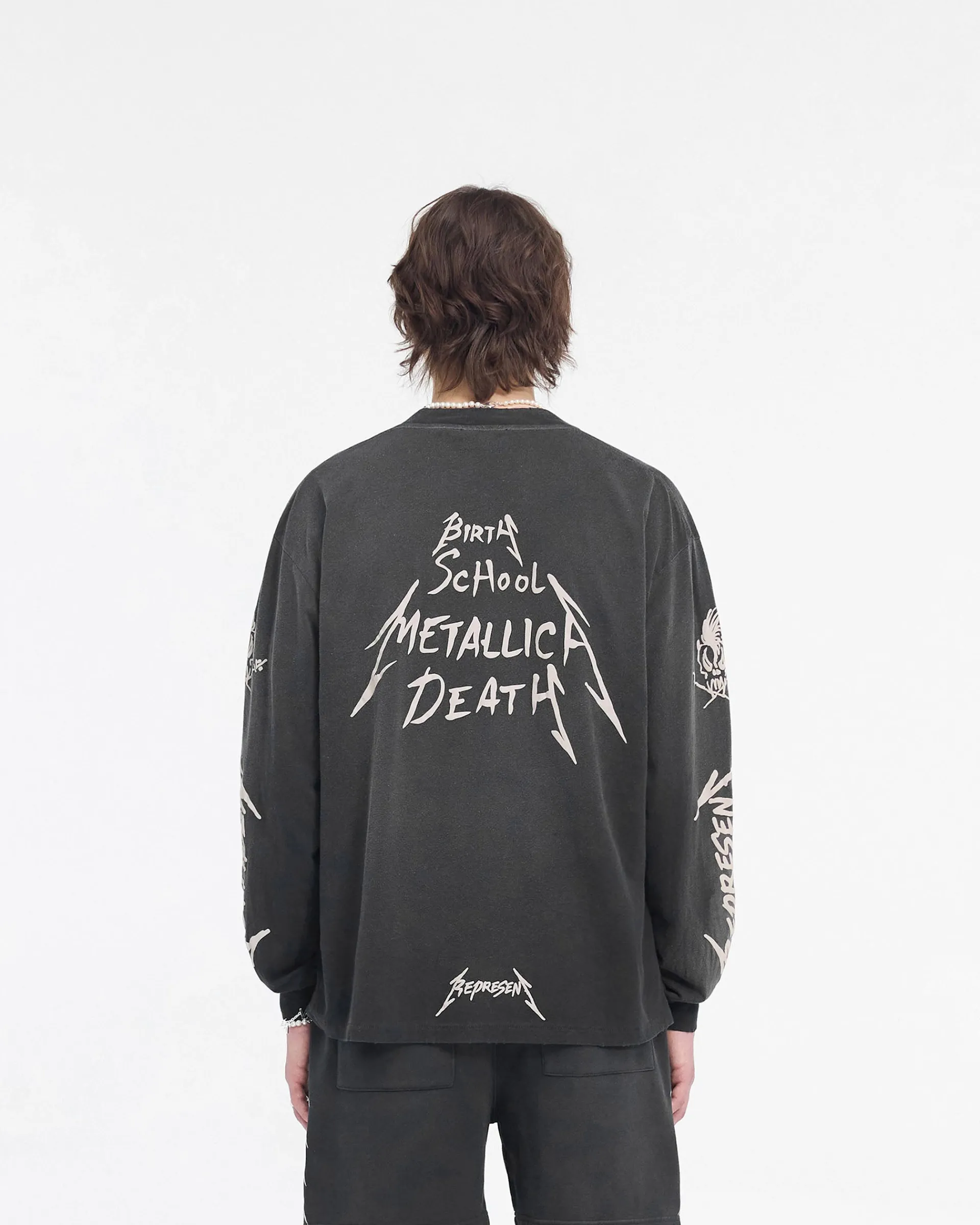Represent X Metallica Garage Inc Long Sleeve T-Shirt - Stained Black> Represent X Metallica | T-Shirts
