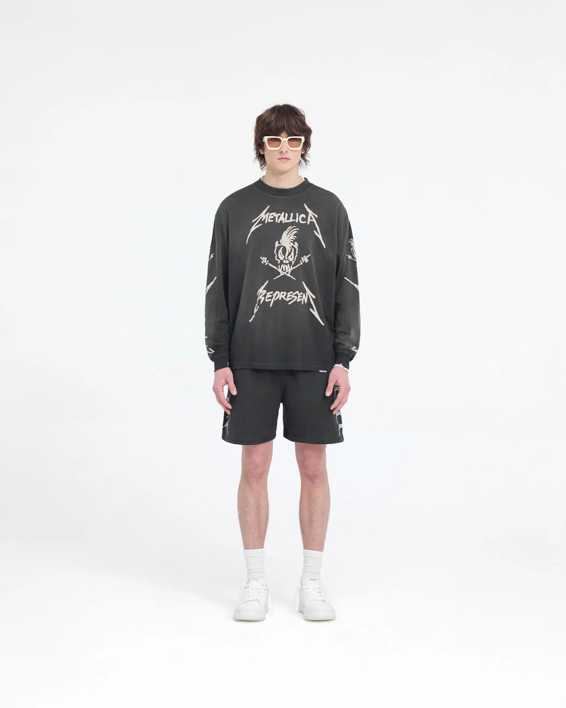 Represent X Metallica Garage Inc Long Sleeve T-Shirt - Stained Black> Represent X Metallica | T-Shirts