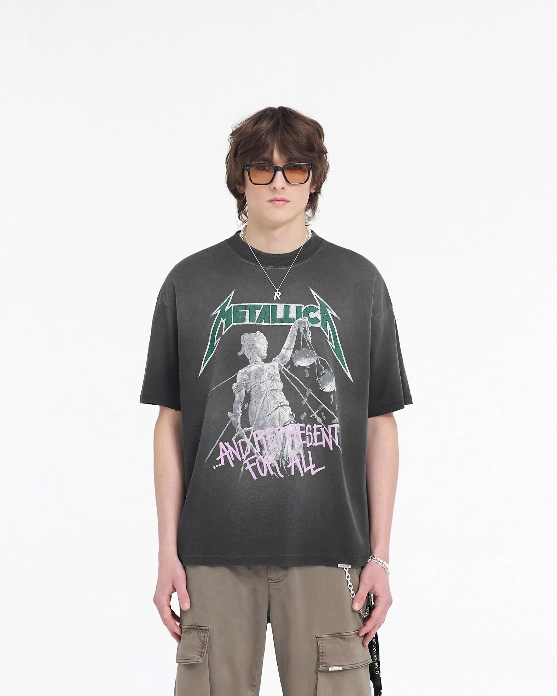 Represent X Metallica Justice T-Shirt - Stained Black> Represent X Metallica | T-Shirts