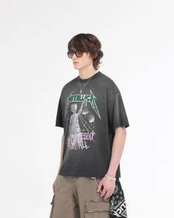 Represent X Metallica Justice T-Shirt - Stained Black><noscript><img width=