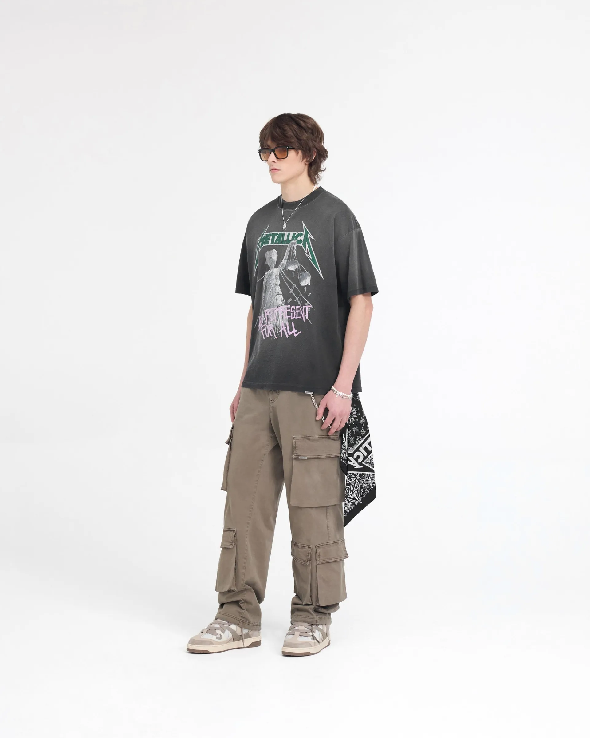 Represent X Metallica Justice T-Shirt - Stained Black> Represent X Metallica | T-Shirts