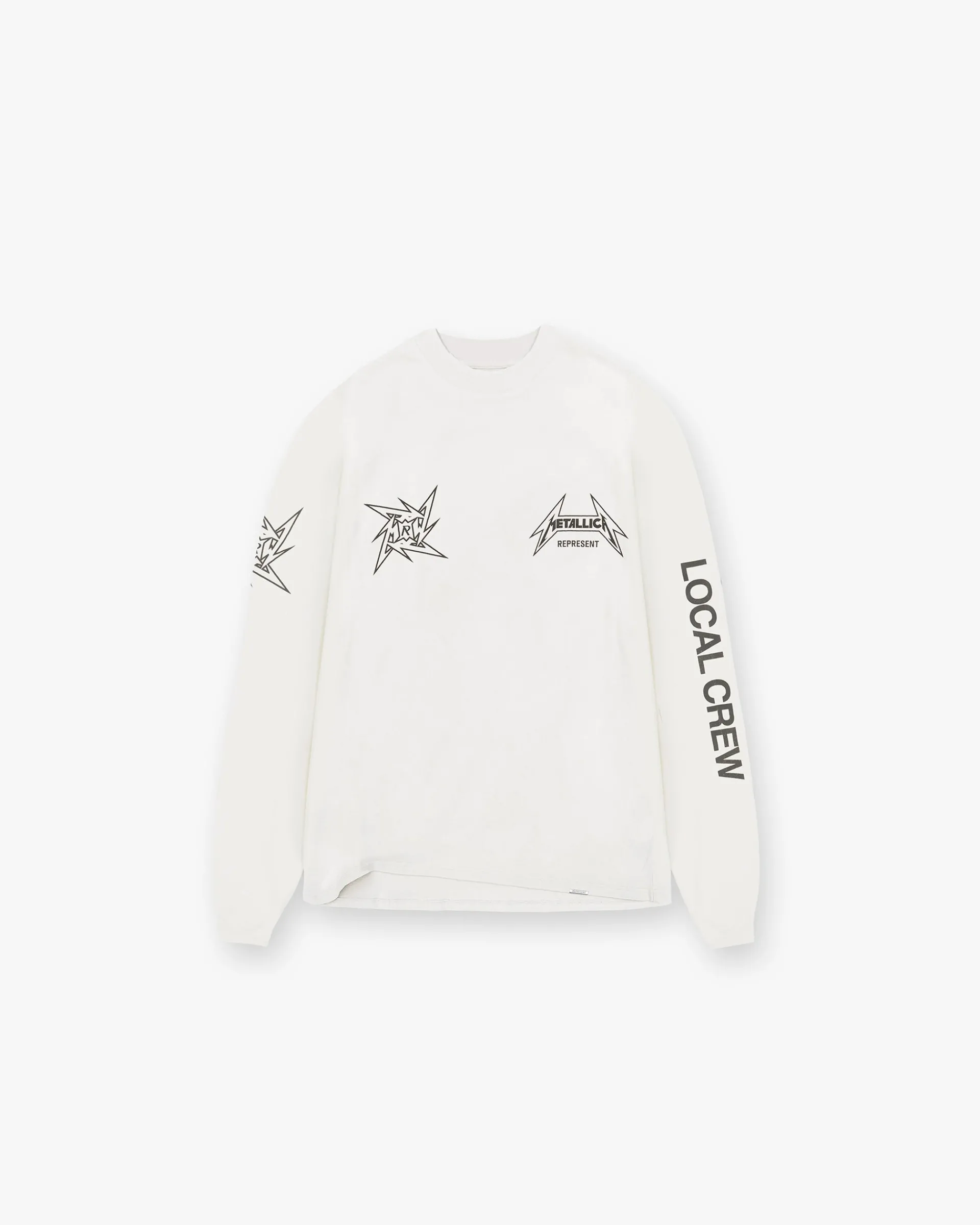 Represent X Metallica Local Crew Long Sleeve T-Shirt - Flat White> Represent X Metallica | T-Shirts