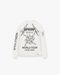 Represent X Metallica Local Crew Long Sleeve T-Shirt - Flat White> Represent X Metallica | T-Shirts