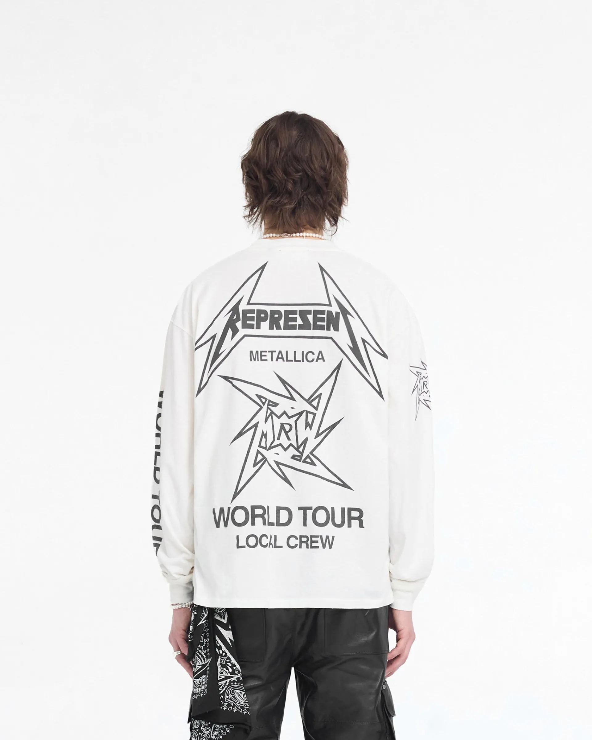 Represent X Metallica Local Crew Long Sleeve T-Shirt - Flat White> Represent X Metallica | T-Shirts