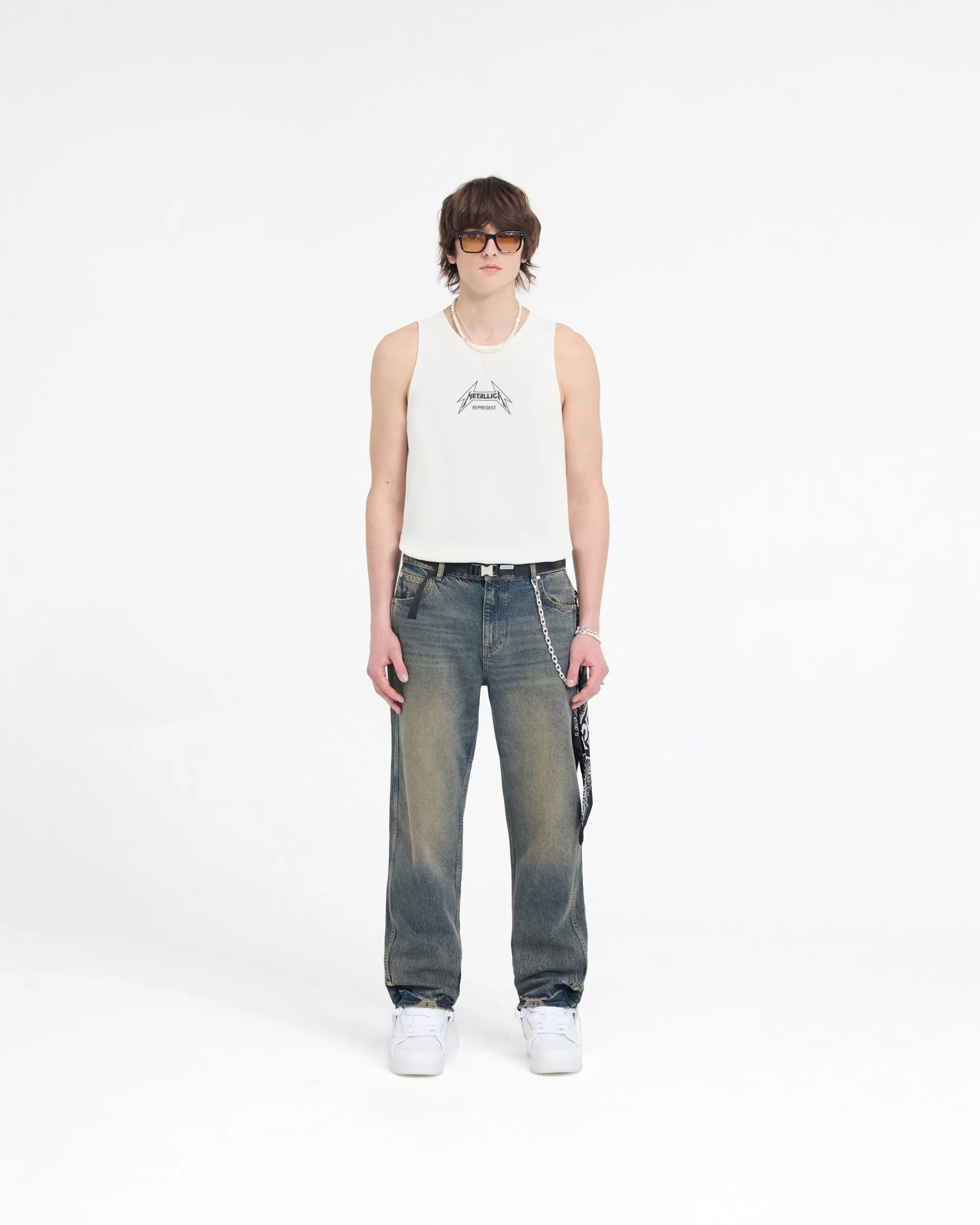 Represent X Metallica Local Crew Vest - Flat White> Represent X Metallica | Vests