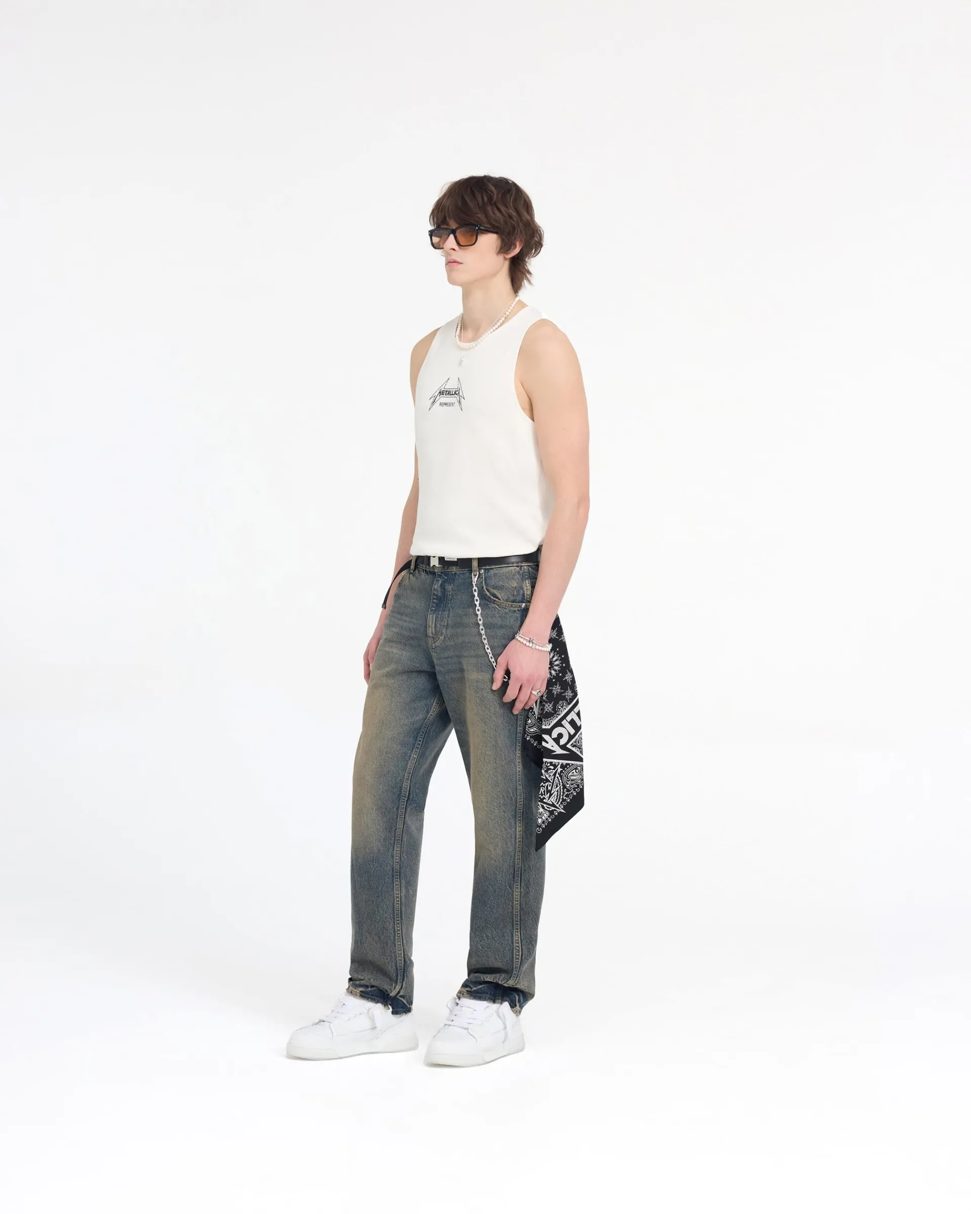 Represent X Metallica Local Crew Vest - Flat White> Represent X Metallica | Vests