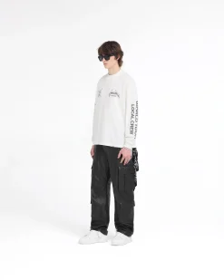 Represent X Metallica Local Crew Long Sleeve T-Shirt - Flat White><noscript><img width=