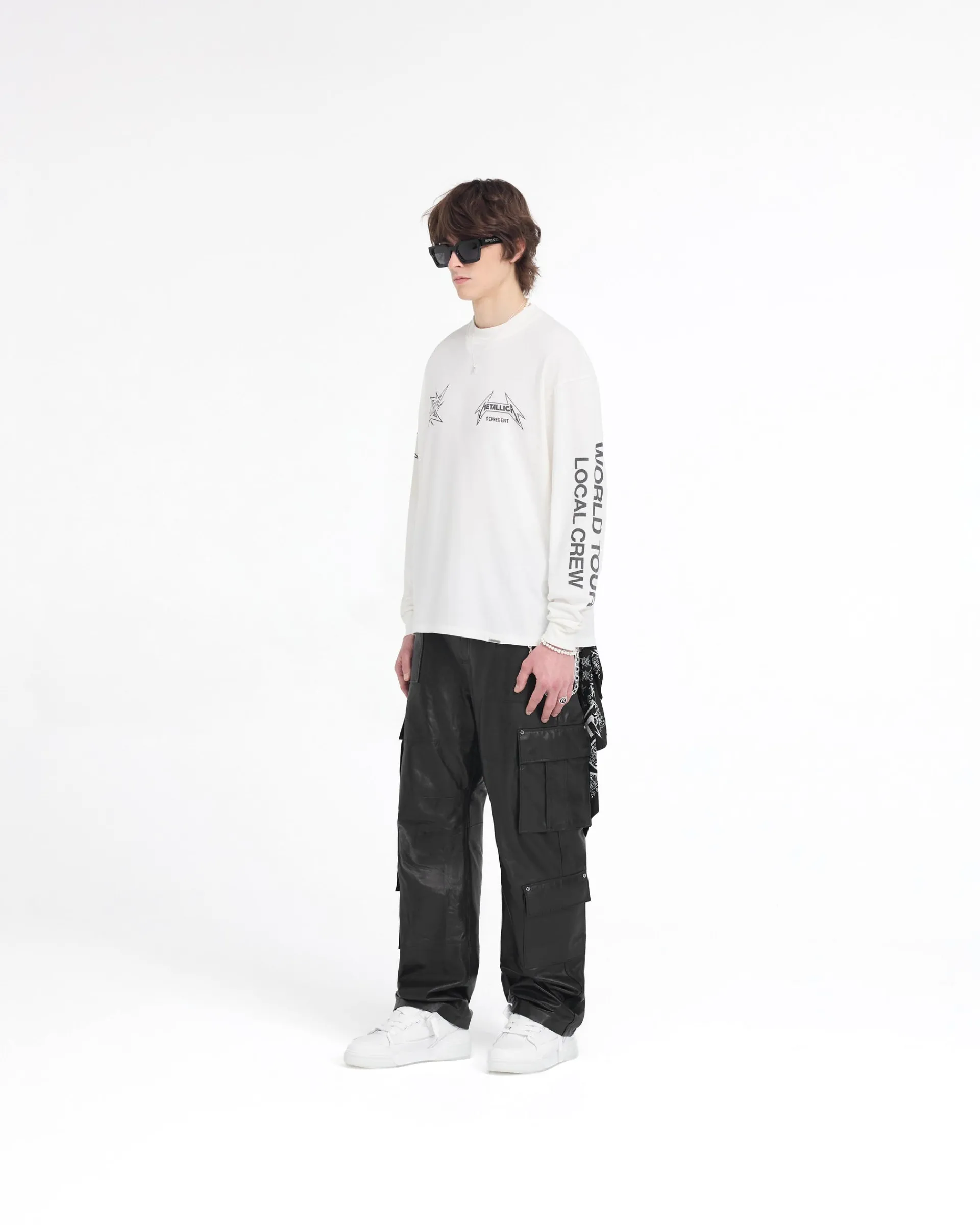 Represent X Metallica Local Crew Long Sleeve T-Shirt - Flat White> Represent X Metallica | T-Shirts