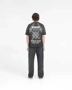 Represent X Metallica Local Crew T-Shirt - Stained Black><noscript><img width=
