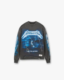 Represent X Metallica Ride The Lightning Long Sleeve T-Shirt - Vintage Grey> Represent X Metallica | T-Shirts