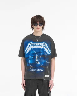 Represent X Metallica Ride The Lightning T-Shirt - Vintage Grey><noscript><img width=
