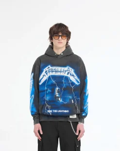 Represent X Metallica Ride The Lightning Hoodie - Vintage Grey><noscript><img width=