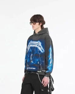 Represent X Metallica Ride The Lightning Hoodie - Vintage Grey><noscript><img width=