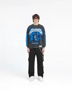 Represent X Metallica Ride The Lightning Long Sleeve T-Shirt - Vintage Grey><noscript><img width=