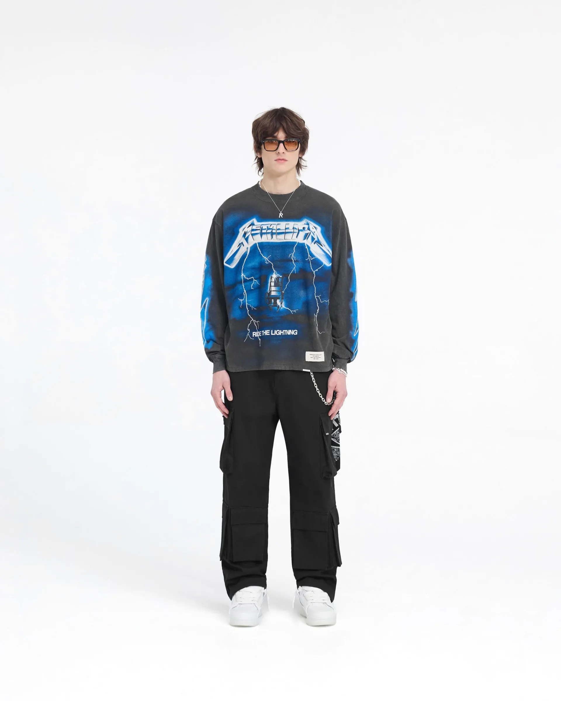 Represent X Metallica Ride The Lightning Long Sleeve T-Shirt - Vintage Grey> Represent X Metallica | T-Shirts