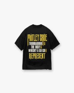 Represent X Mötley Crüe Secret Show T-Shirt - Black> T-Shirts
