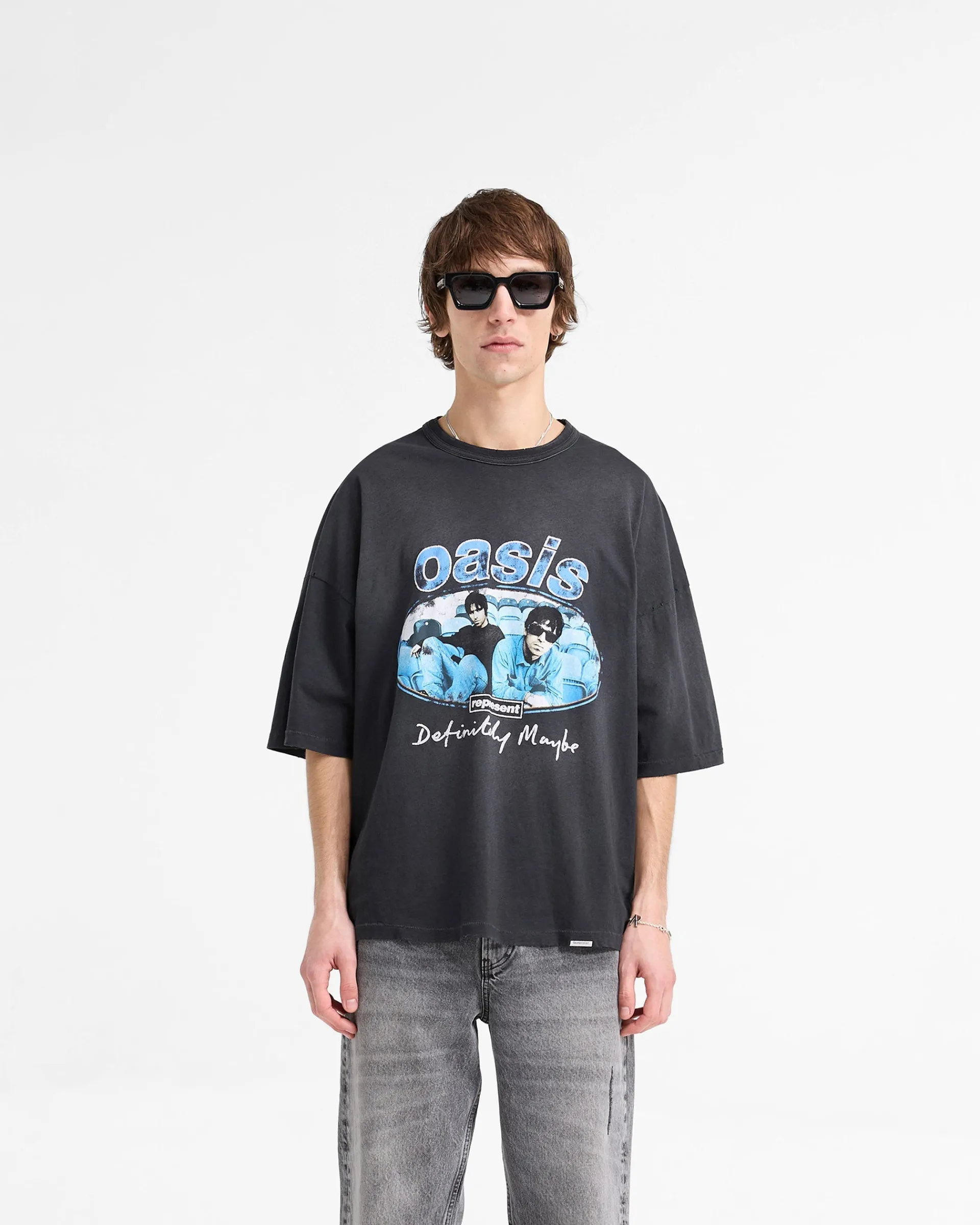Represent X Oasis Maine Road T-Shirt - Washed Black> T-Shirts