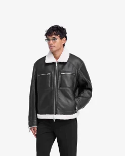 Represent Reversible Shearling Jacket -><noscript><img width=