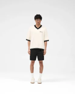 Represent Script Embroidered Knit - Off White><noscript><img width=