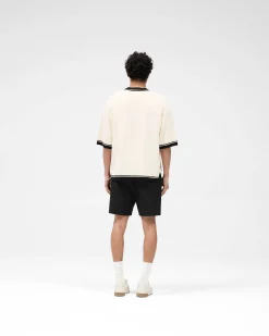 Represent Script Embroidered Knit - Off White><noscript><img width=