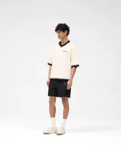 Represent Script Embroidered Knit - Off White><noscript><img width=