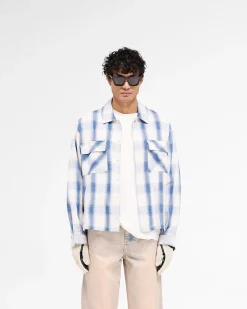 Represent Season Flannel Shirt - Mid Blue><noscript><img width=