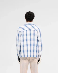 Represent Season Flannel Shirt - Mid Blue><noscript><img width=