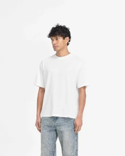 Represent Serif Logo T-Shirt - Flat White> T-Shirts
