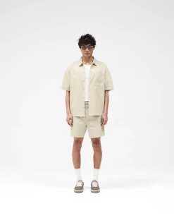 Represent Short Sleeve Cotton Overshirt -><noscript><img width=