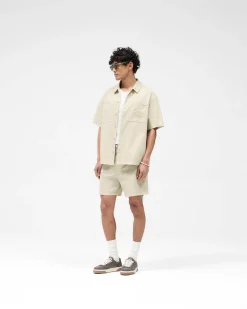 Represent Short Sleeve Cotton Overshirt -><noscript><img width=