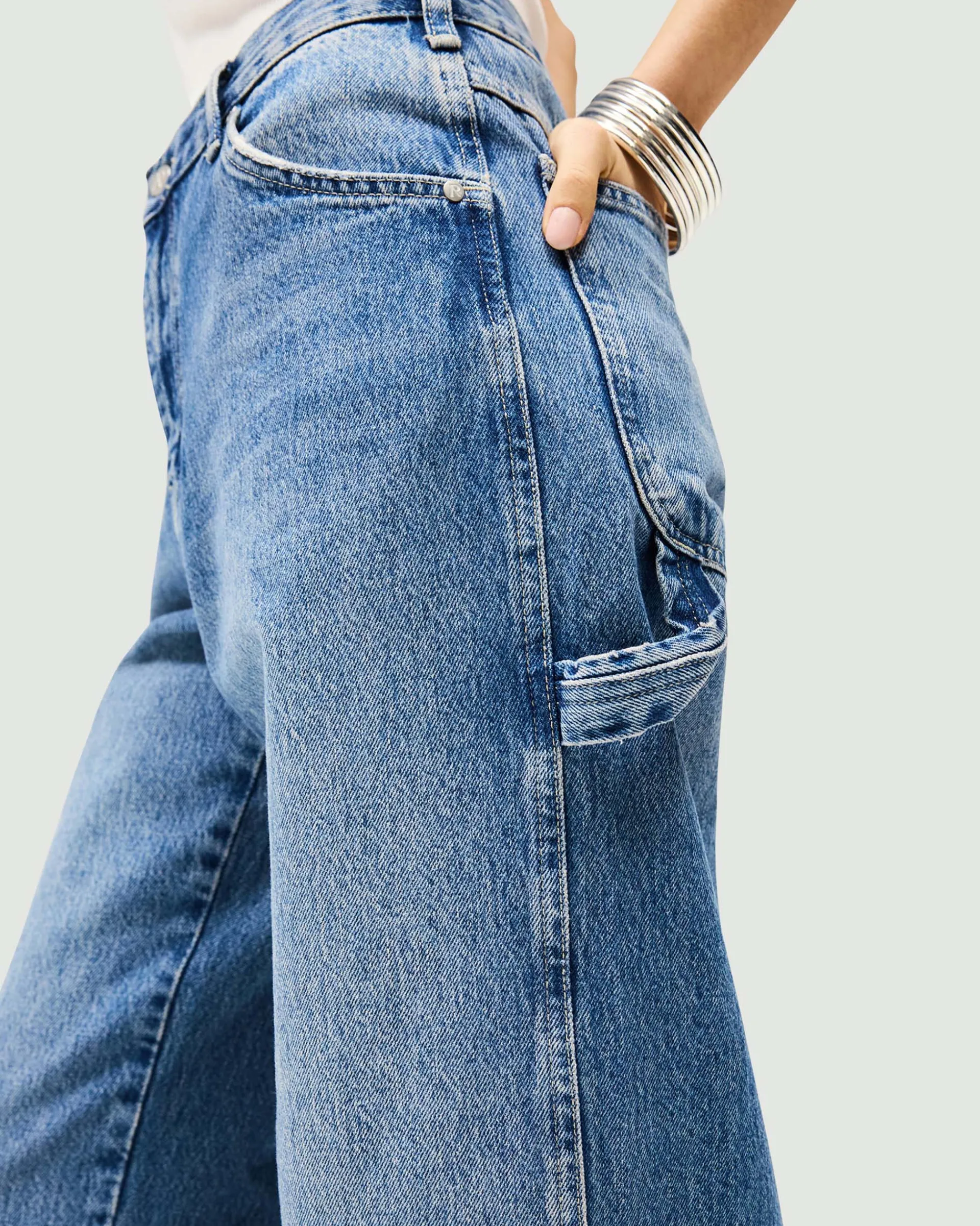 Represent Skater Jean - Washed Blue> Bottoms/Jeans